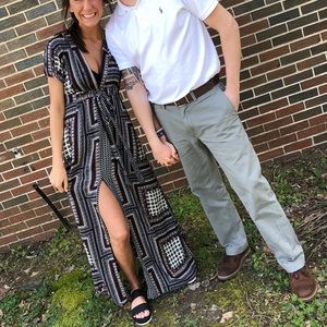 maxi dress with front slit